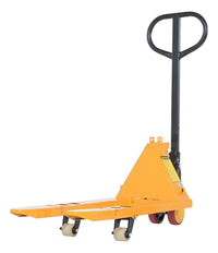 Thumbnail for Steel Mini Hand Pallet Truck Fold Down 45 In. x 15 In. x 45 In. 1100 Lb. Capacity Yellow