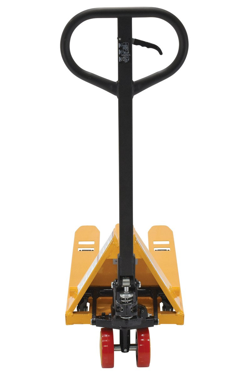 Steel Mini Hand Pallet Truck 45 In. x 15 In. x 45 In. 1100 Lb. Capacity Yellow