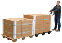 Thumbnail for Steel Low Profile Pallet Truck 112 In. x 20-5/8 In. x 48 In. 4000 Lb. Capacity Red