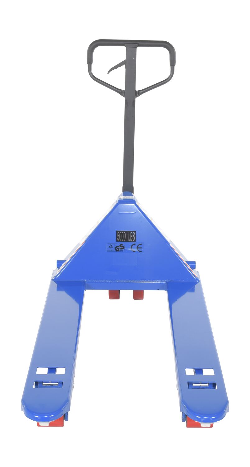 Steel Full Featured Pallet Truck 27 In. x 48 In. 5,000 Lb. Capacity Blue