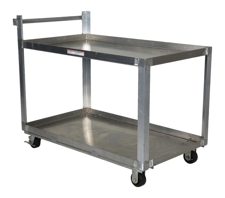 Vestil 28" x 48" 660-lbs Capacity Service Cart w/ 2 Shelves