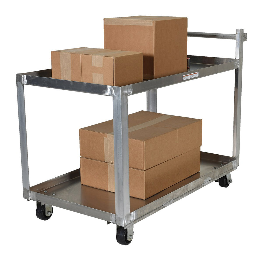 Vestil 28" x 48" 660-lbs Capacity Service Cart w/ 2 Shelves
