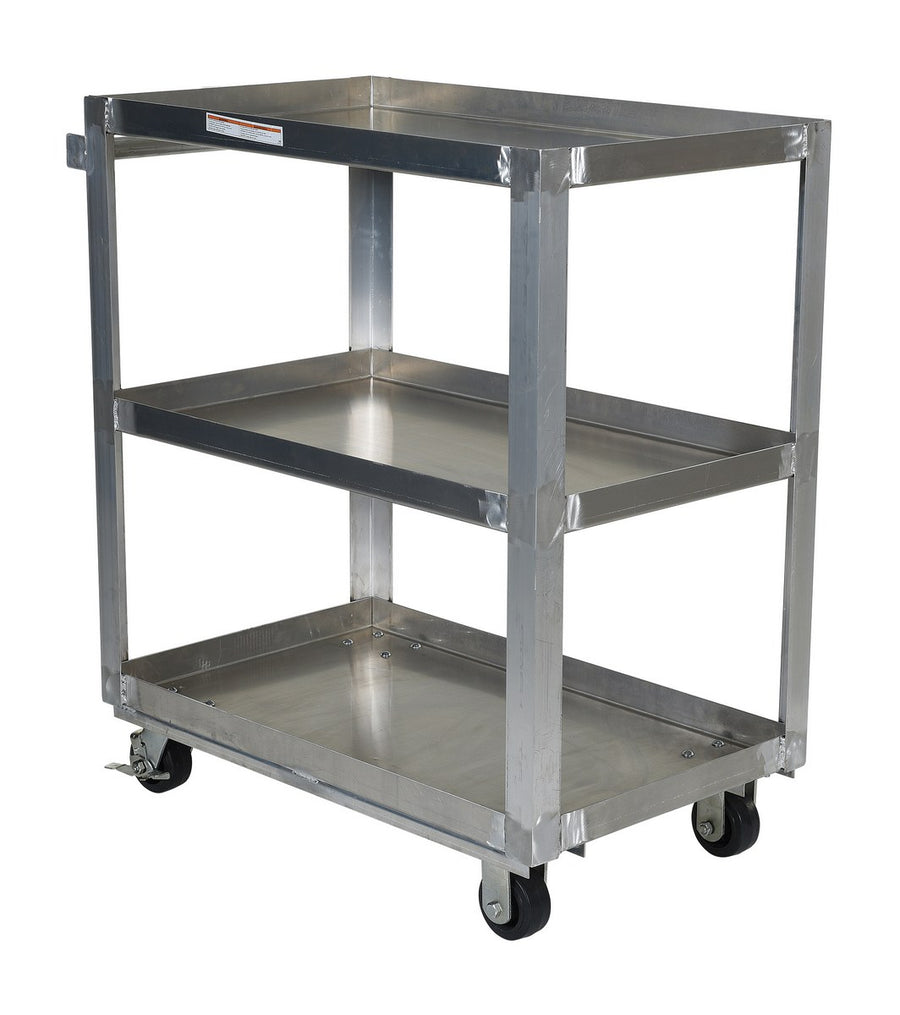 Vestil 22" x 36" 660-lbs Capacity Service Cart w/ 3 Shelves