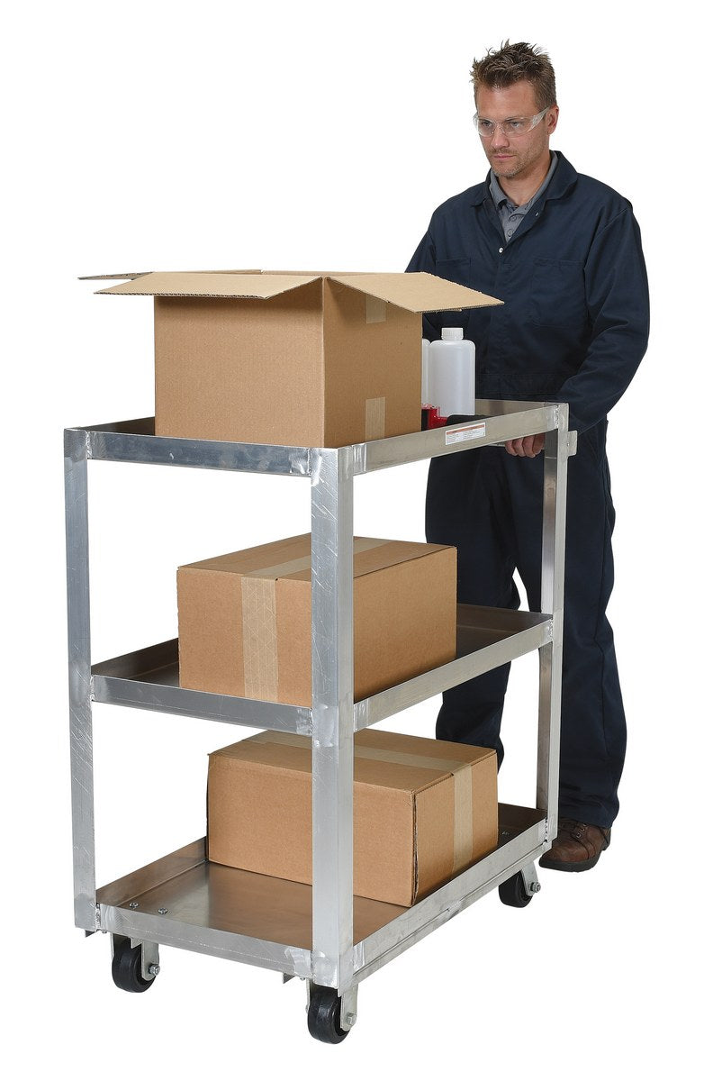 Vestil 22" x 36" 660-lbs Capacity Service Cart w/ 3 Shelves