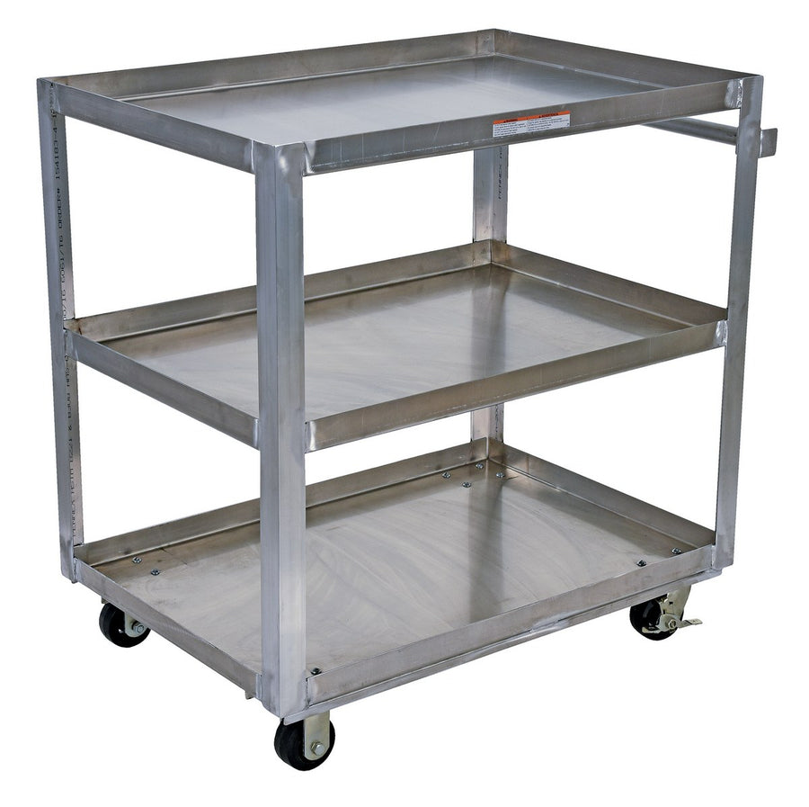 Vestil 28" x 40" 660-lbs Capacity Service Cart w/ 3 Shelves