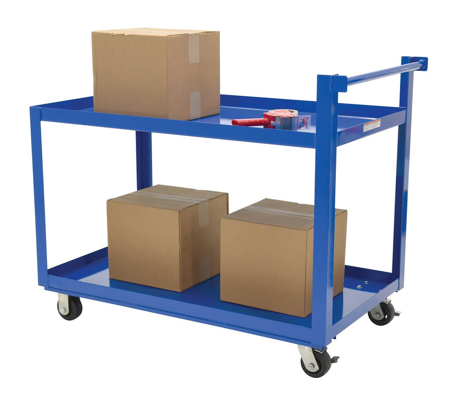 Vestil 28" x 48" 1,000-lbs Capacity Service Cart w/ 2 Shelves