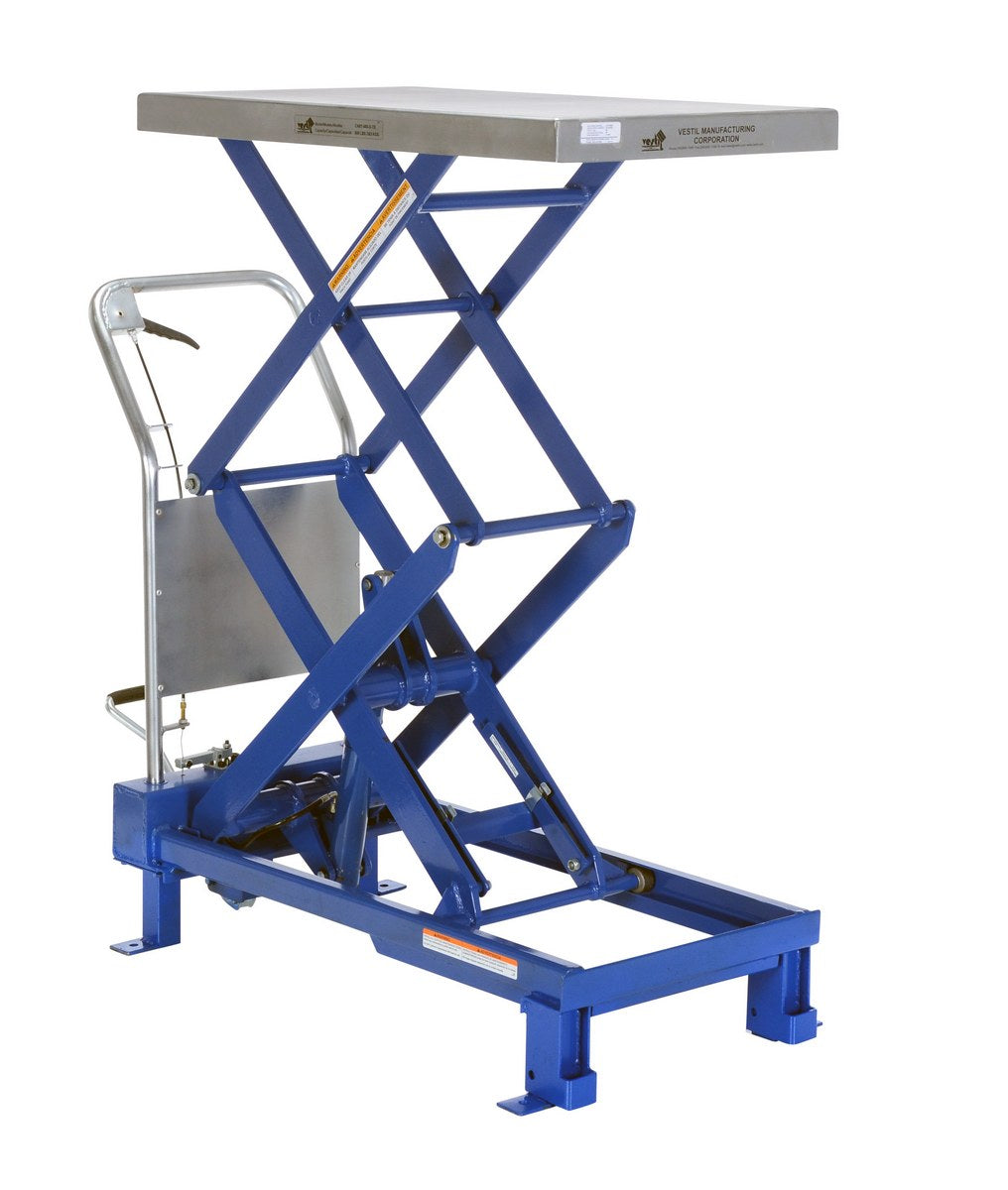 20" x 35.5" Foot Pump Scissor Lift Table w/ 800-lbs Capacity