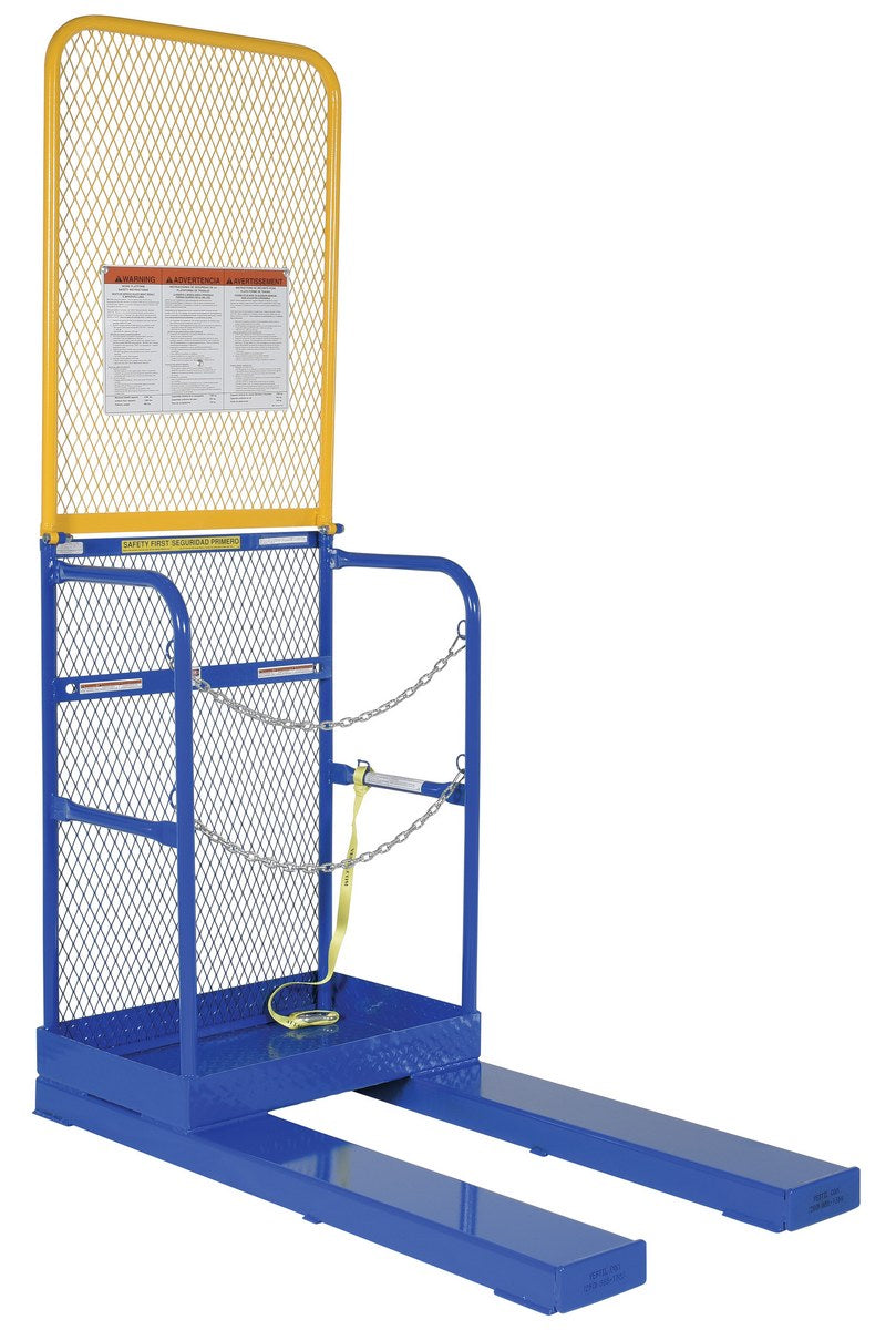 Stockpicker Work Platform w/ 84" High Back