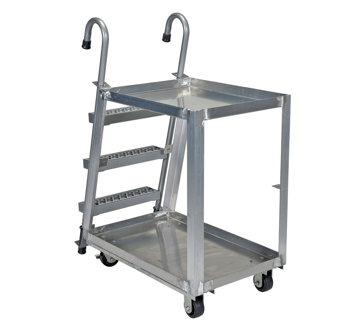 22" x 36" Aluminum Stockpicker Truck w/ 2 Shelves