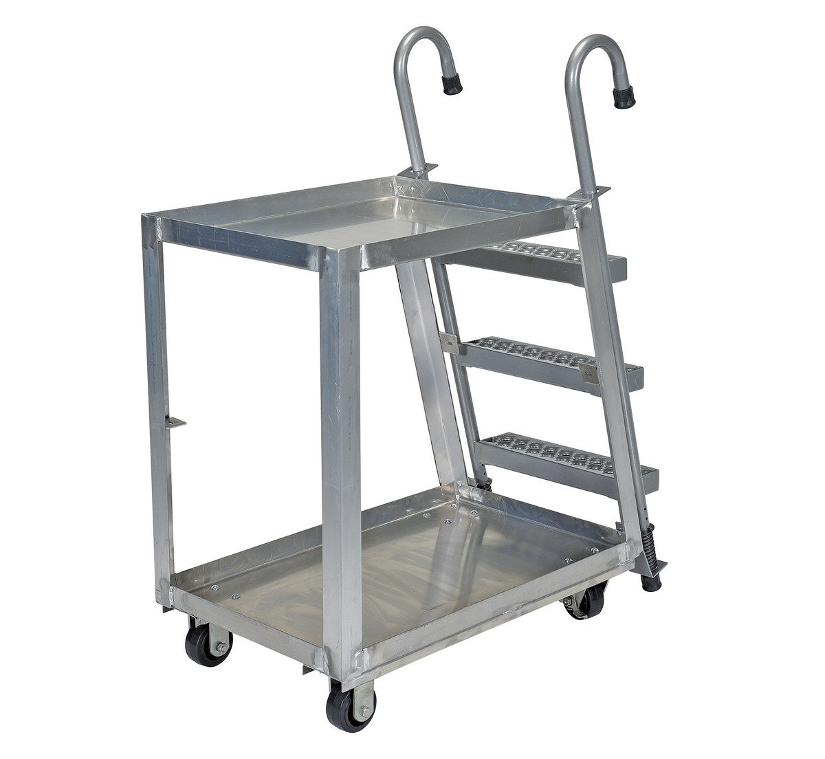 22" x 36" Aluminum Stockpicker Truck w/ 2 Shelves
