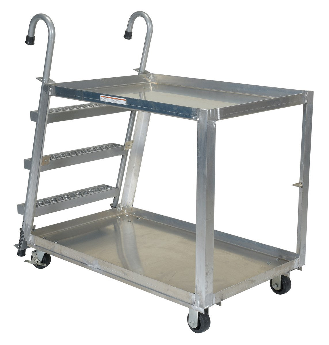 28" x 48" Aluminum Stockpicker Truck w/ 2 Shelves