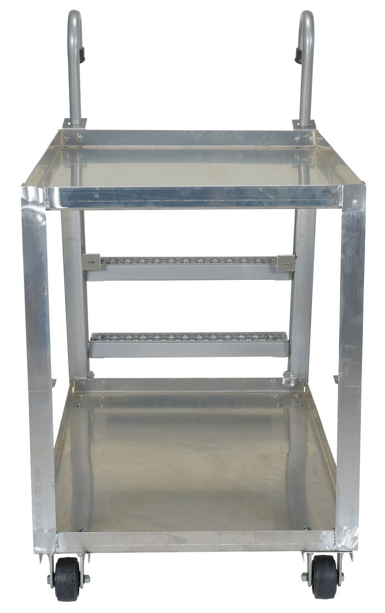 28" x 48" Aluminum Stockpicker Truck w/ 2 Shelves