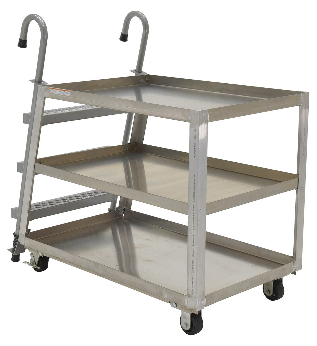 28" x 48" Aluminum Stockpicker Truck w/ 3 Shelves