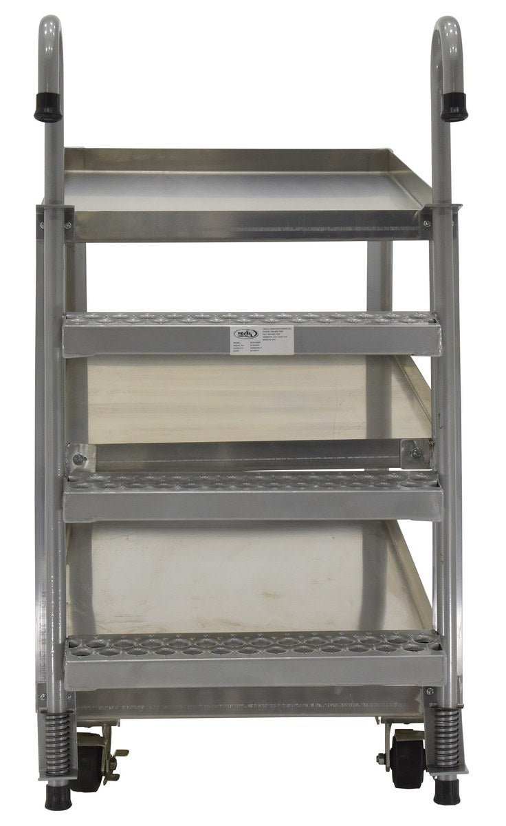 28" x 48" Aluminum Stockpicker Truck w/ 3 Shelves