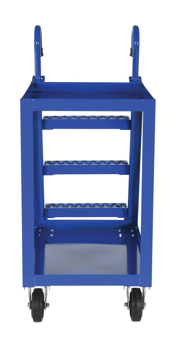 22" x 36" Steel Stockpicker Truck w/ 2 Shelves & 6" Casters