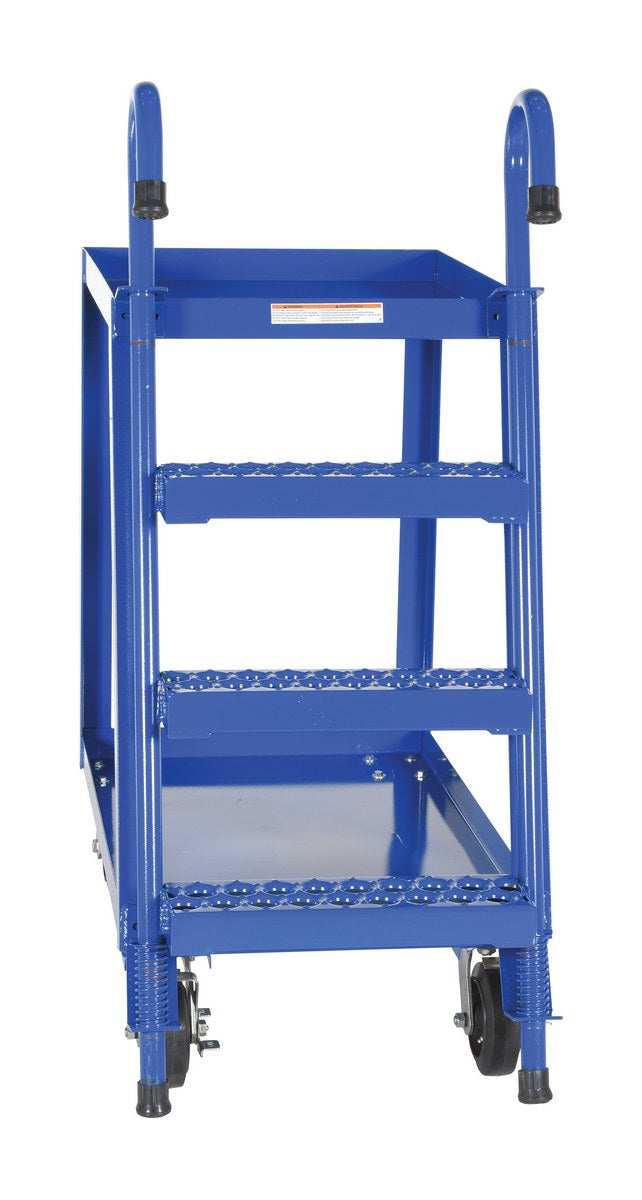 22" x 36" Steel Stockpicker Truck w/ 2 Shelves & 6" Casters