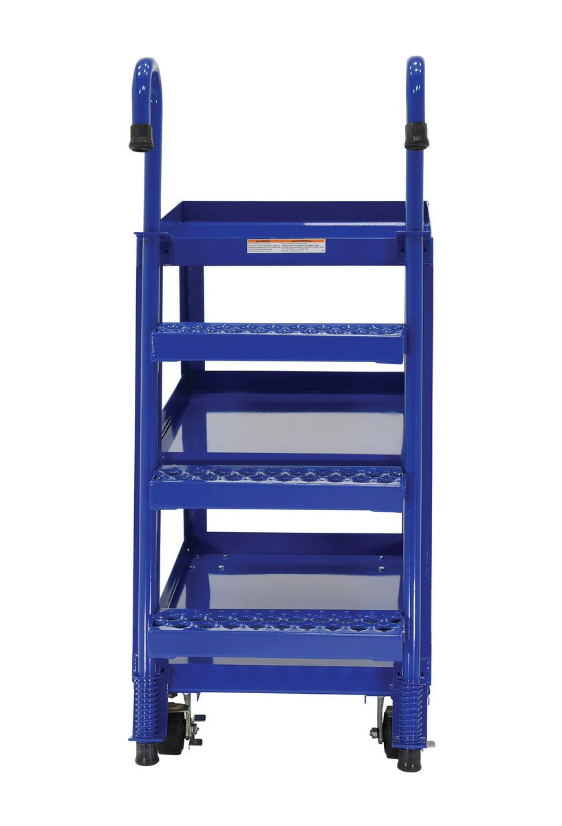 22" x 36" Steel Stockpicker Truck w/ 3 Shelves & 4" Casters