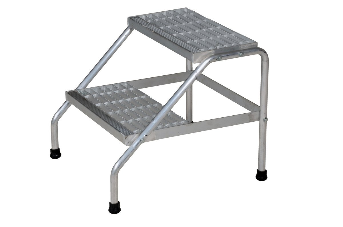 ALUMINUM STEP STAND - 2 STEP KNOCK-DOWN