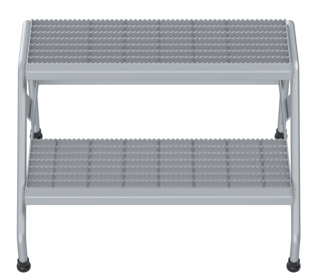 ALUMINUM STEP STAND - 2 STEP WIDE WELDED - Model SSA-2W