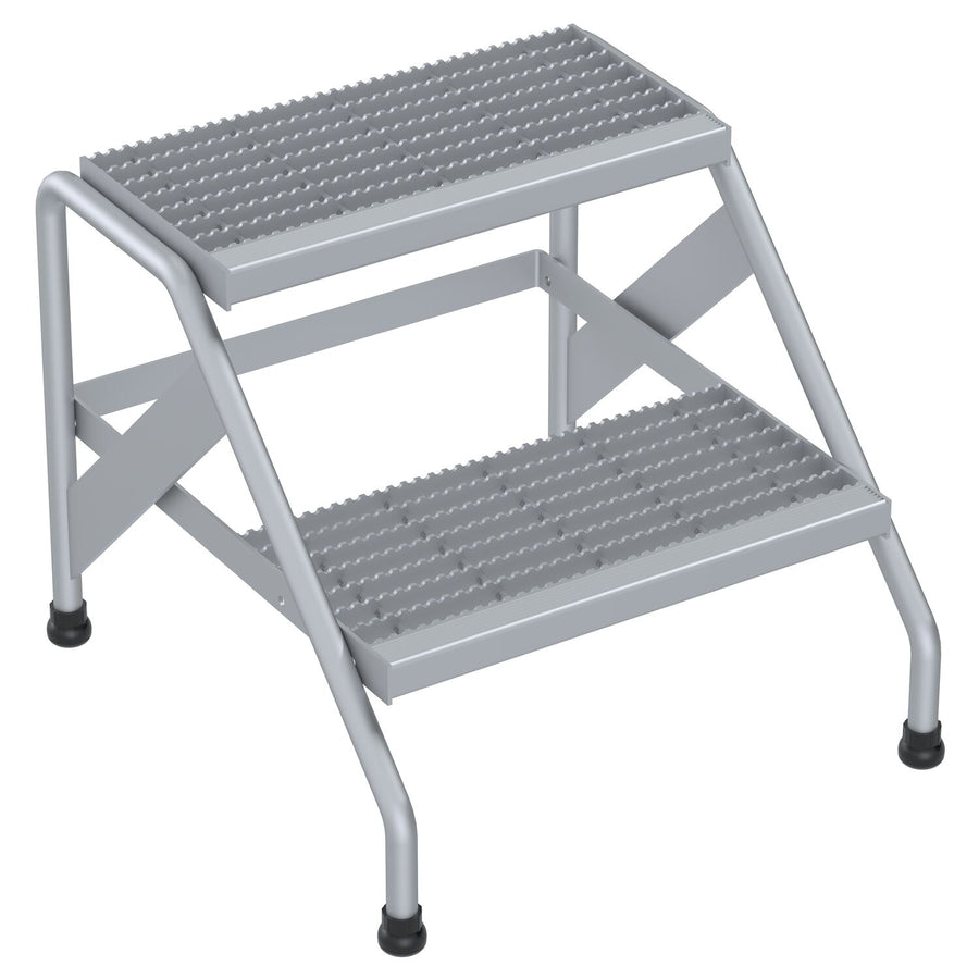 Welded Aluminum Step Stand w/ 2 Steps