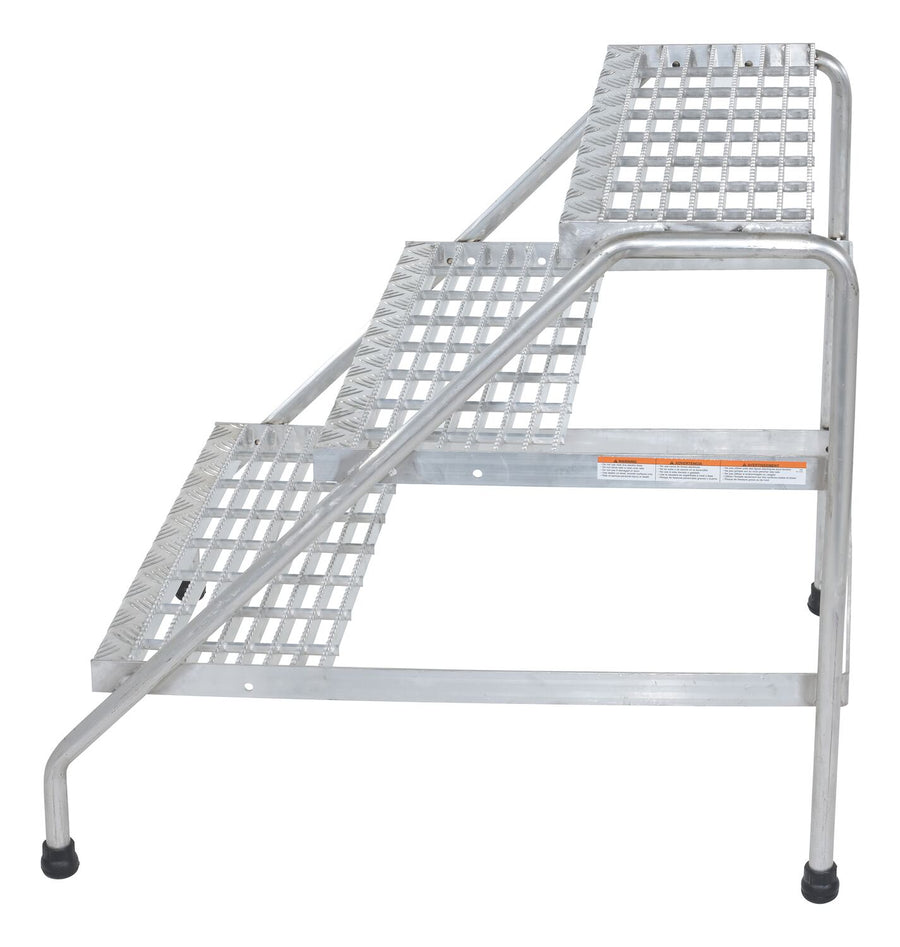 ALUMINUM STEP STAND - 3 STEP WIDE WELDED - Model SSA-3W
