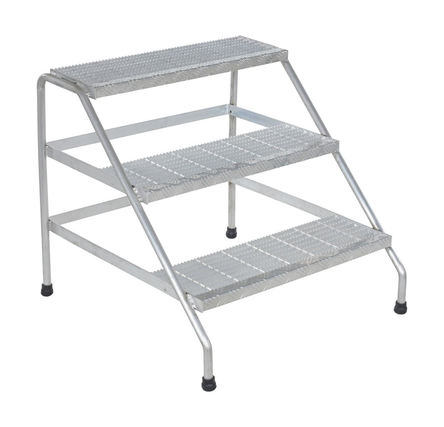 ALUMINUM STEP STAND - 3 STEP WIDE WELDED - Model SSA-3W
