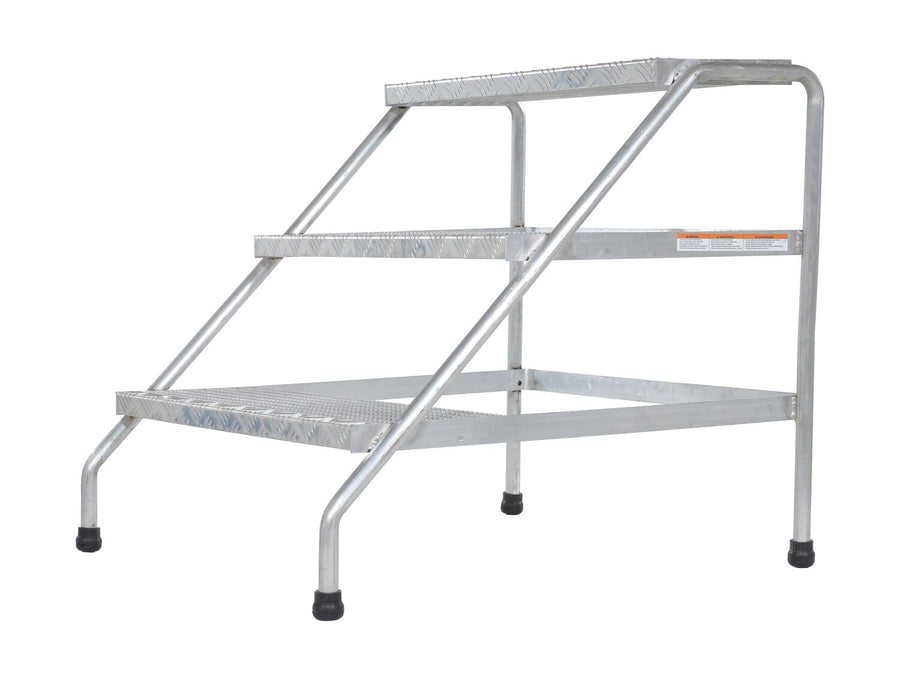 ALUMINUM STEP STAND - 3 STEP WIDE WELDED - Model SSA-3W