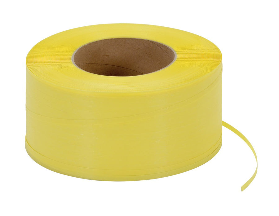 Yellow Polypropylene Strapping - 1/2"W