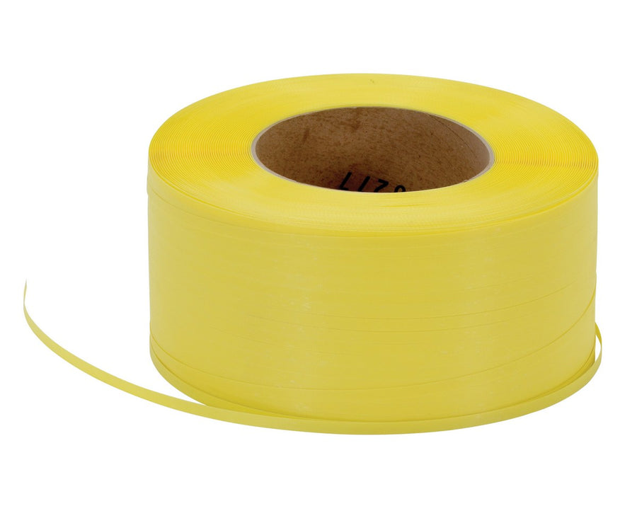 Yellow Polypropylene Strapping - 1/2"W