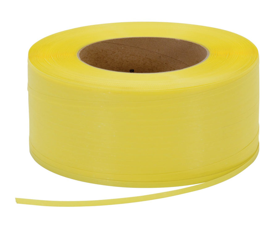 Yellow Polypropylene Strapping - 1/2"W