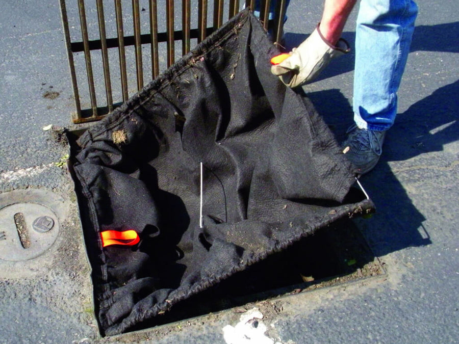 Rectangular, Bag Style Storm Sentinel® Catch Basin Insert, Adjustable, Black - 16x20 (41x51) in. (cm.)
