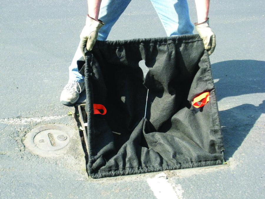 Rectangular, Bag Style Storm Sentinel® Catch Basin Insert, Adjustable, Black - 16x20 (41x51) in. (cm.)