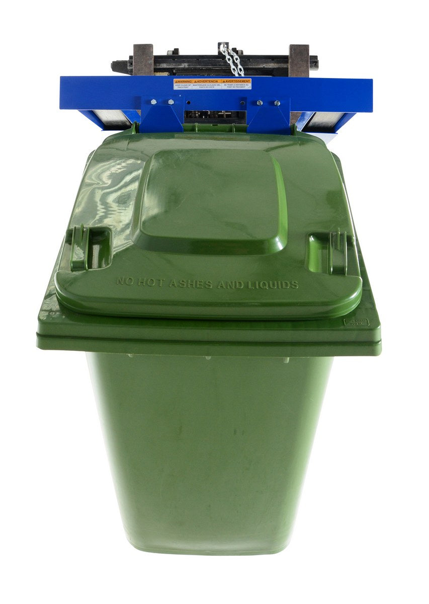 FORK MOUNTED TRASH CAN DUMPER 500 LB - Model TCD-FM-E