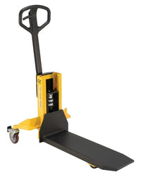 Thumbnail for Steel Single Fork Skid Positioner Lifter 800 Lb. Capacity Yellow / Black