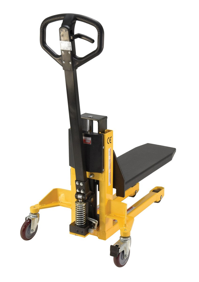 Steel Single Fork Skid Positioner Lifter 800 Lb. Capacity Yellow / Black