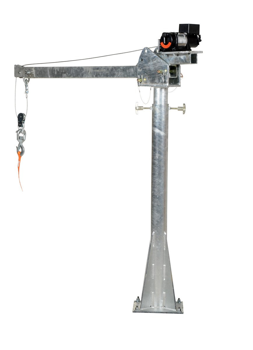 DC POWERED JIB CRANE 2K 4-7 FT BOOM GALV - Model WTJ204DCGAL
