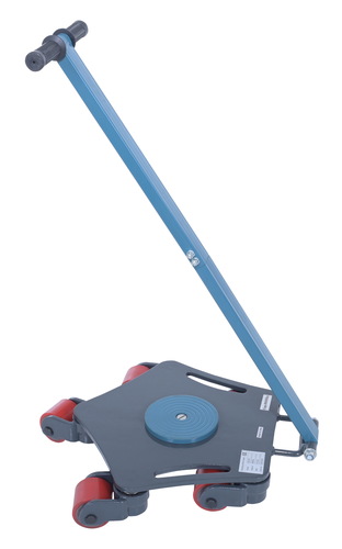 Steel Multi Direction Machinery Skate 18 In. Length x 17-1/2 In. Width x 4-7/16 In. Height 8,800 Lb. Capacity Blue and Gray