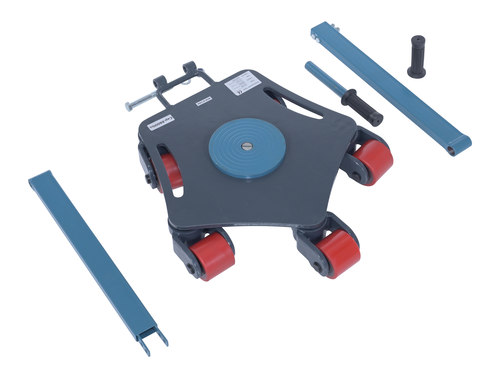 Steel Multi Direction Machinery Skate 18 In. Length x 17-1/2 In. Width x 4-7/16 In. Height 8,800 Lb. Capacity Blue and Gray