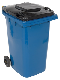 Thumbnail for High Density Polyethylene 64 Gallon Trash Can Blue
