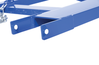 Thumbnail for Steel Fork Truck Hook Base 32 In. Length With Steel/Rubber Push Bumper-Attachment to 2 In. Receiver 15 In. x 28 In. x 5-3/4 In Blue/Yellow