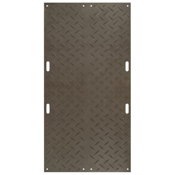 4' x 8' AlturnaMAT® Ground Protection Mat with Hand Holes, 120 Ton Capacity, Black - AM48HH8