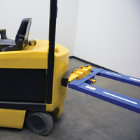 Thumbnail for Steel Fork Truck Hook Base 38 In. Length With Steel/Rubber Push Bumper-Attachment to 2 In. Receiver 15 In. x 28 In. x 5-3/4 In Blue/Yellow