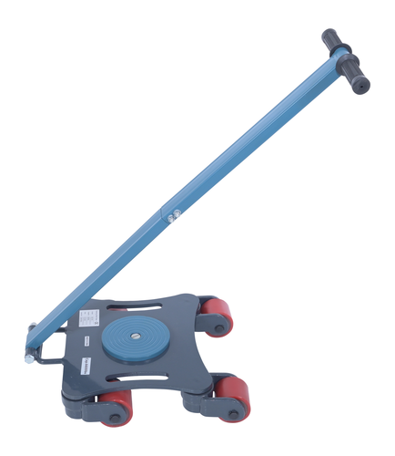 Steel Multi Direction Machinery Skate 12 In. Length x 12 In. Width x 4-7/16 In. Height 6,600 Lb. Capacity Blue and Gray