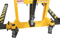 Thumbnail for Steel Manual Stacker Adjustable Forks/Legs 550 Lb. Capacity Black / Yellow