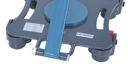 Steel Multi Direction Machinery Skate 12 In. Length x 12 In. Width x 4-7/16 In. Height 6,600 Lb. Capacity Blue and Gray