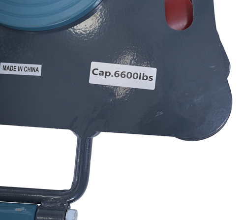 Steel Multi Direction Machinery Skate 12 In. Length x 12 In. Width x 4-7/16 In. Height 6,600 Lb. Capacity Blue and Gray