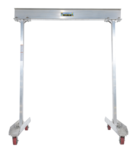 Aluminum Portable Work Area Gantry Crane 47-3/4"L x 96"W x 91-13/16"H 2,000 Lb. Capacity Silver
