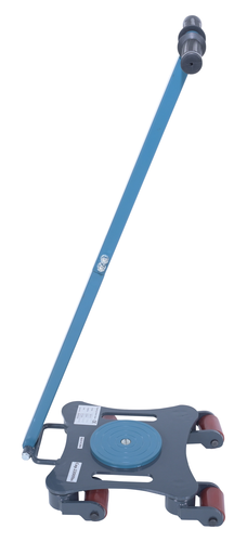 Steel Multi Direction Machinery Skate 12 In. Length x 12 In. Width x 3-1/2 In. Height 2,200 Lb. Capacity Blue and Gray