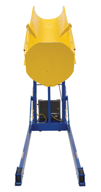 Thumbnail for Steel DC Powered Portable Hydraulic Drum Dumper 72 In. Dump Height 1,000 Lb. Capacity Blue / Yellow