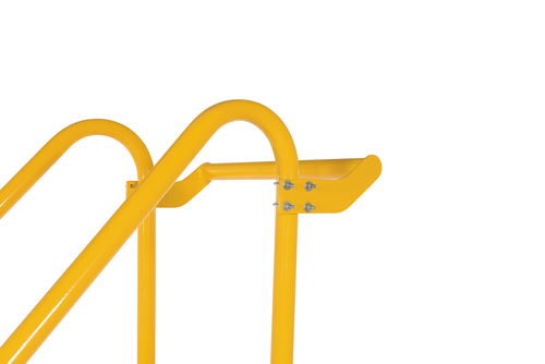 Polyethylene Nestable with Hand and Back Rails 3 Step 500 Lb. Capacity Yellow